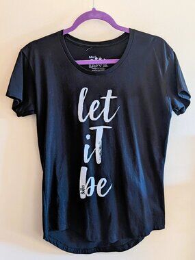 NWOT Women's Cirque Du Soleil The Beatles "Love" Let it Be T-Shirt Black, Sz M